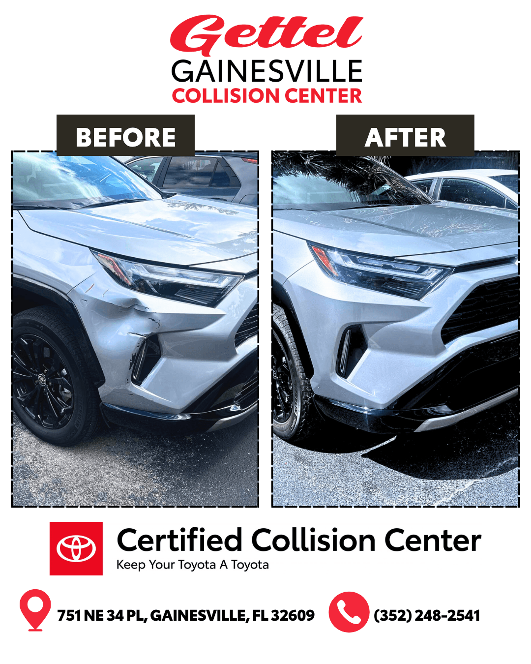 Before and After Collision Repair Example 9
