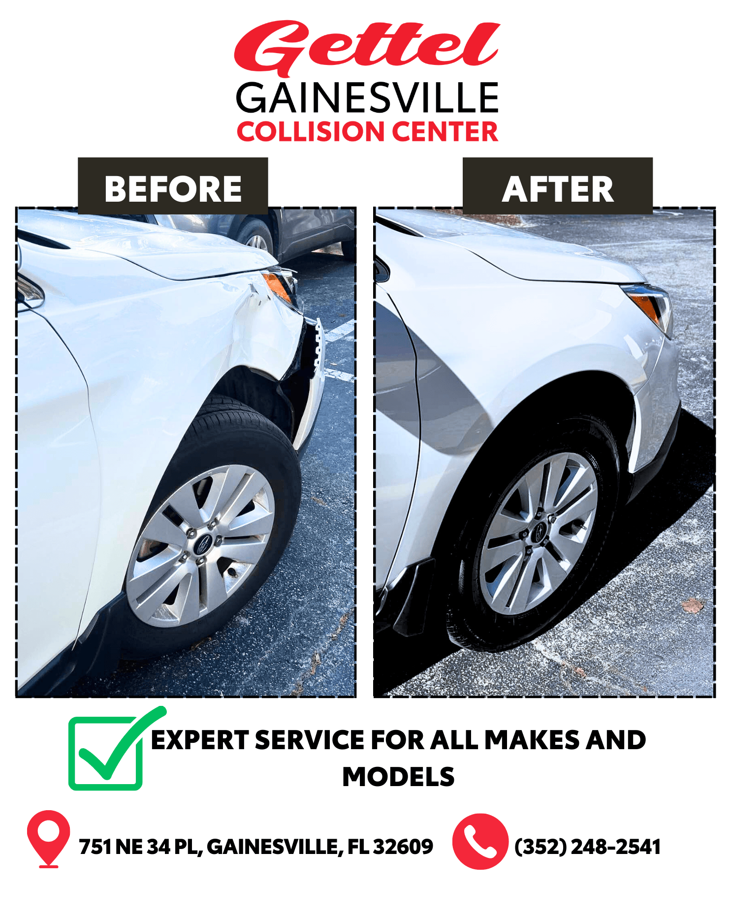 Before and After Collision Repair Example 11