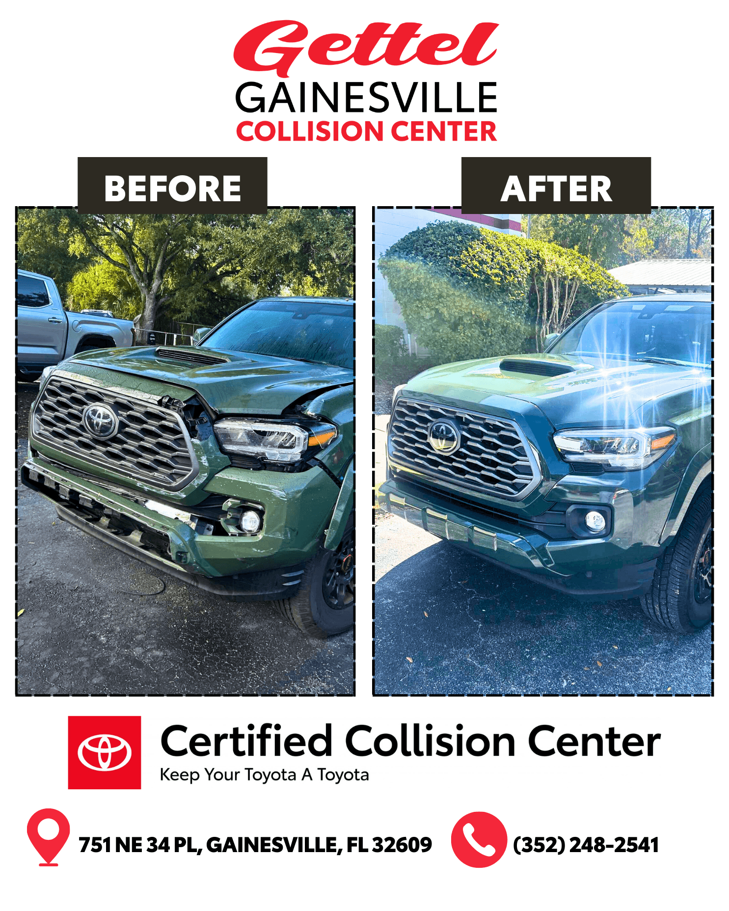 Before and After Collision Repair Example 12